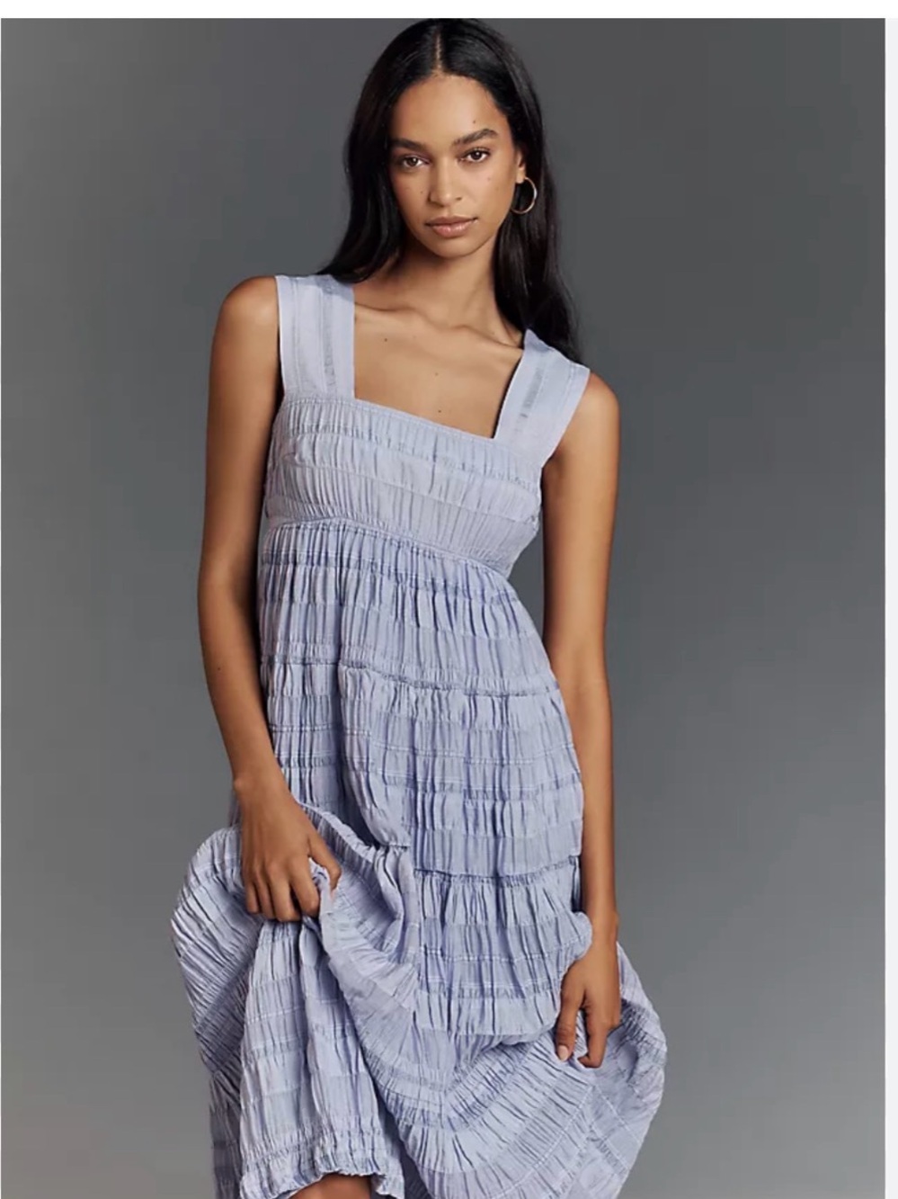 Anthropologie Helena square neck dress